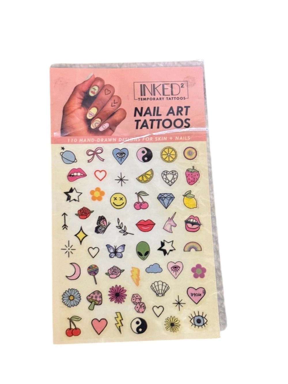 Hot topic Y2K Inked temporary Nail tattoos.